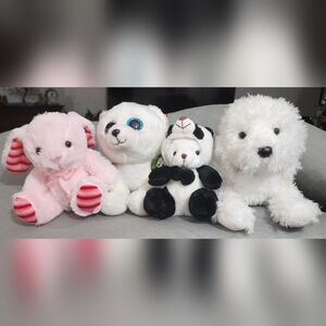 4 CUTE NEW STUFFED ANIMALS